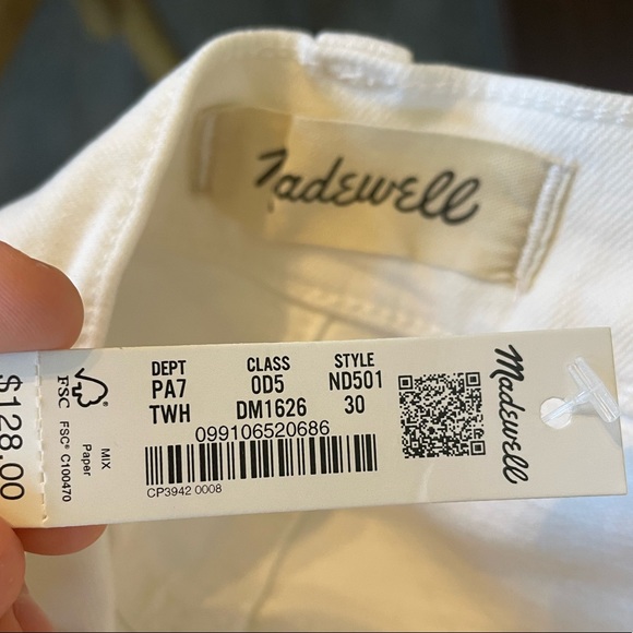 Madewell The High-Rise Perfect Vintage Jean in Tile White sz 30 ND501 - Picture 4 of 5